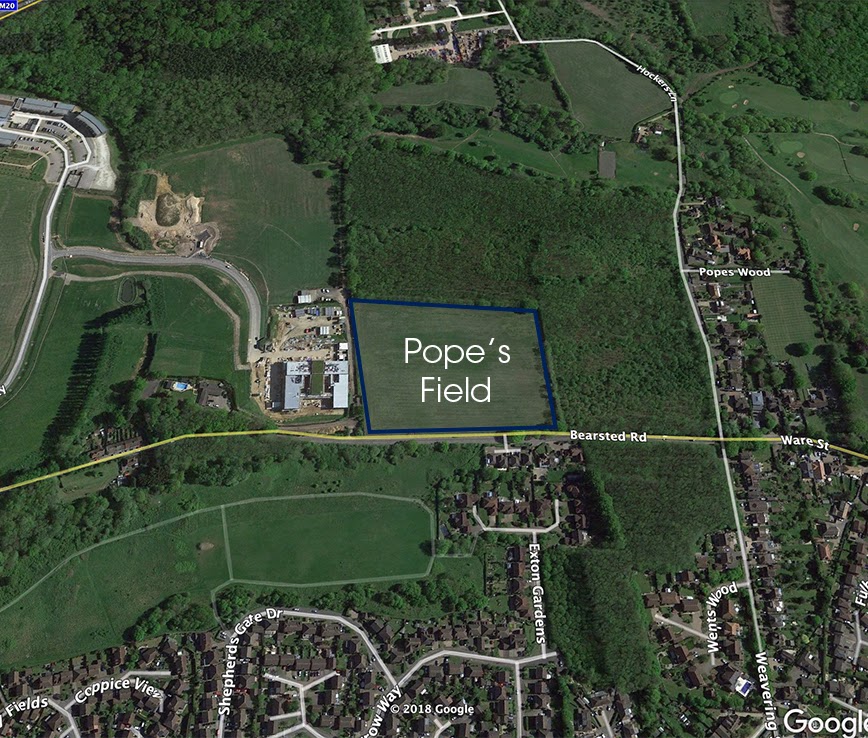 Proposed land plan for Bearsted Primary Academy and Snowfields Academy site.
