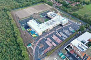 An aerial shot of BPA and Snowfields Academy